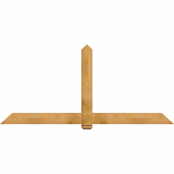 Ekena Millwork Eugene Rough Sawn Timber Gable Bracket, Western Red Cedar, 96"W x 44"H x 4"D x 6"F, 11/12 Pitch GBW096X44X0406EUG00RWR - main